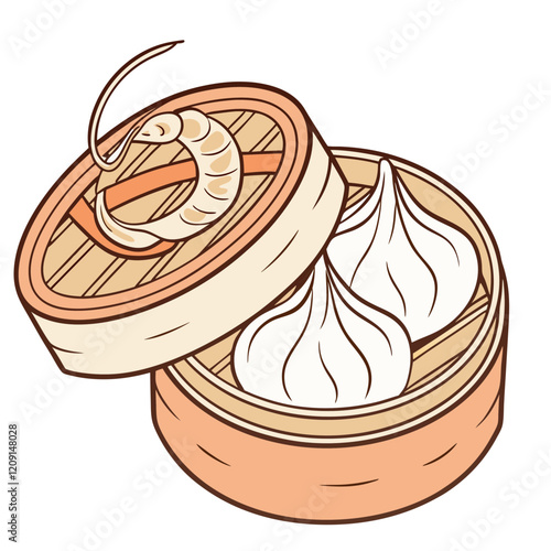 Dimsum Food Illustration