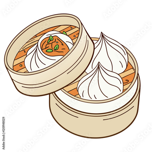 Dimsum Food Illustration