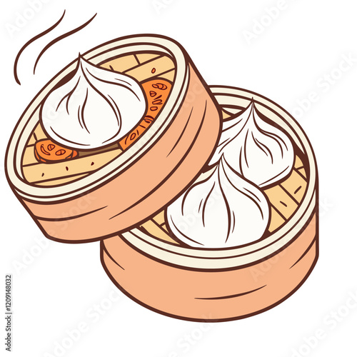 Dimsum Food Illustration