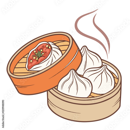 Dimsum Food Illustration