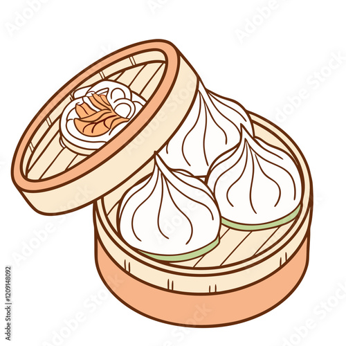 Dimsum Food Illustration