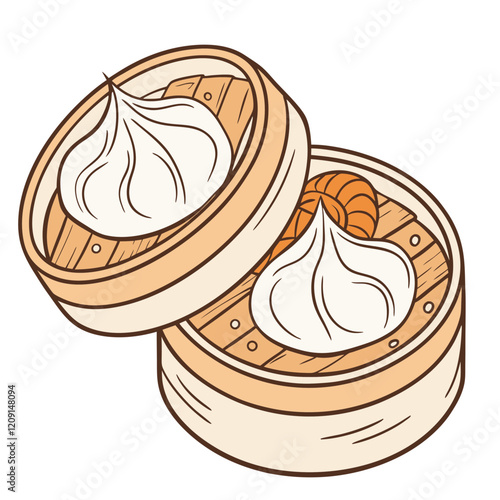 Dimsum Food Illustration