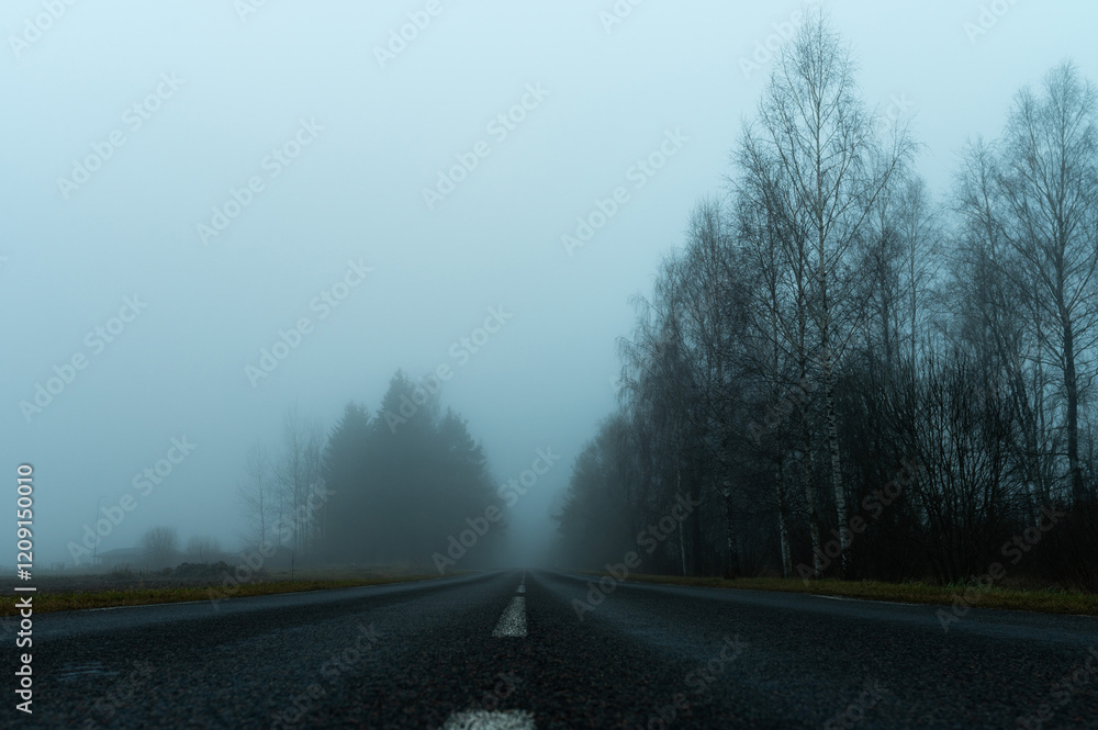 Traffic on the highway during thick morning fog. Road Safety Week. UN GLOBAL ROAD SAFETY WEEK. European Day of Awareness for road safety. ROADPOL Safety Days. Road Safety Day Traffic on the highway during thick morning fog. Road Safety Week. UN GLOBAL ROAD SAFETY WEEK. European Day of Awareness for road safety. ROADPOL Safety Days. Road Safety Day