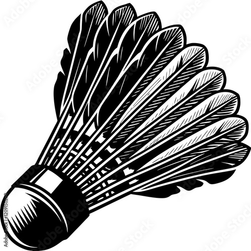 badminton shuttlecock isolated on a white background vector design