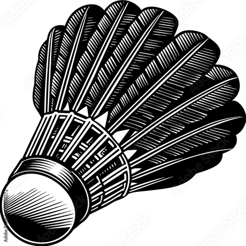 badminton shuttlecock isolated on a white background vector design
