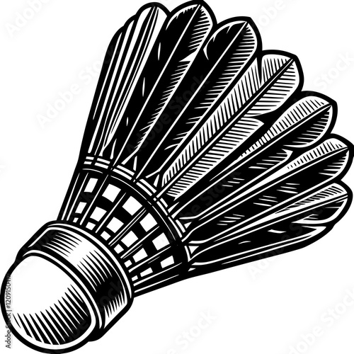  badminton shuttlecock isolated on a white background