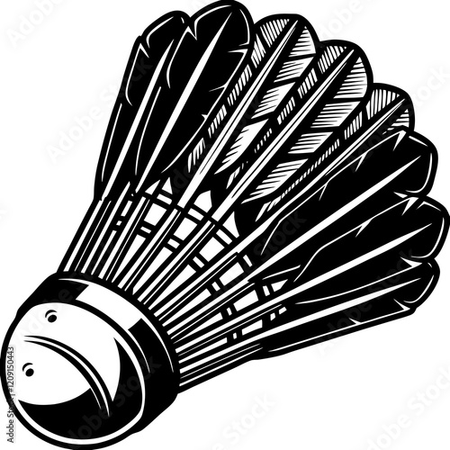  badminton shuttlecock isolated on a white background
