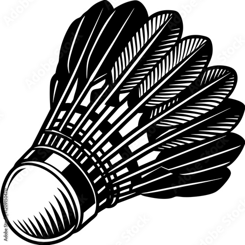  badminton shuttlecock isolated on a white background