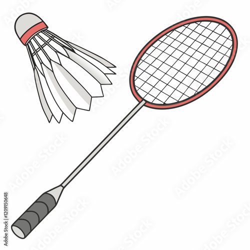  badminton shuttlecock isolated on a white background