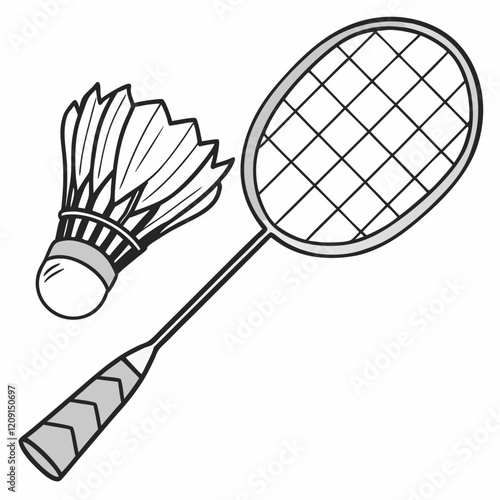  badminton shuttlecock isolated on a white background