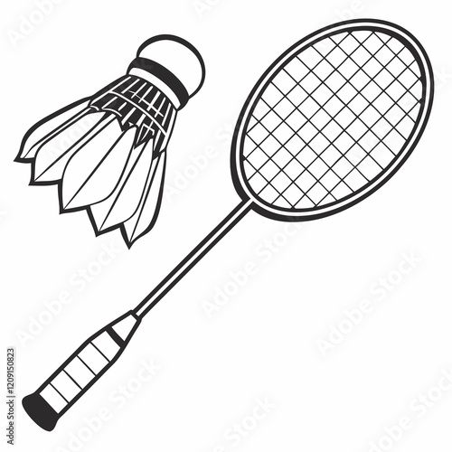  badminton shuttlecock isolated on a white background