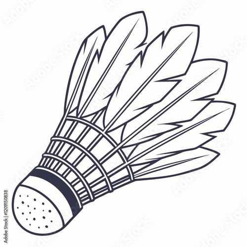  badminton shuttlecock isolated on a white background