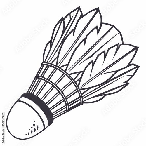  badminton shuttlecock isolated on a white background