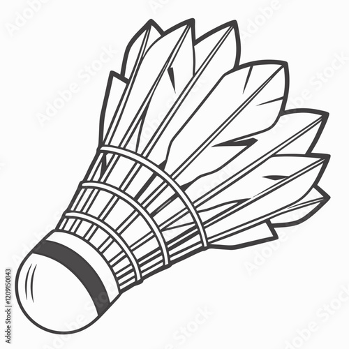  badminton shuttlecock isolated on a white background