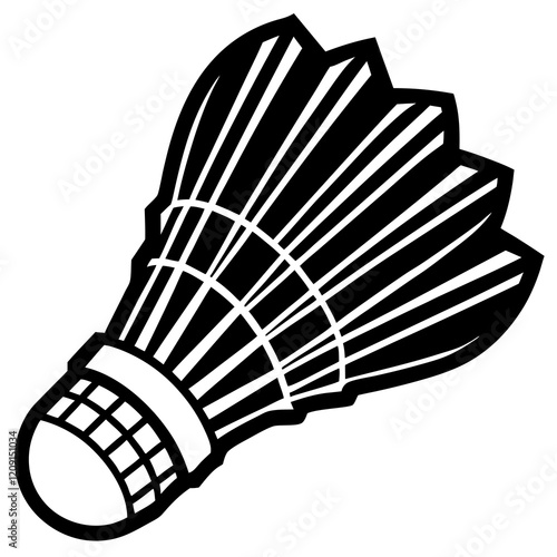 badminton shuttlecock isolated on white background 