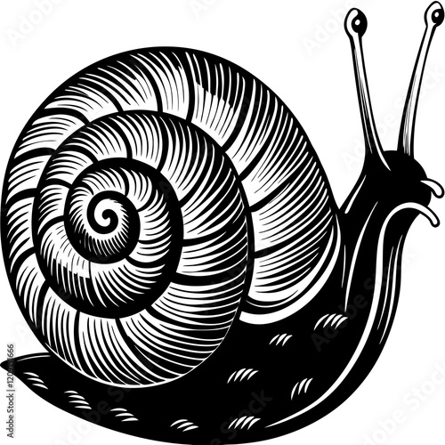 A snail on a white background vector design