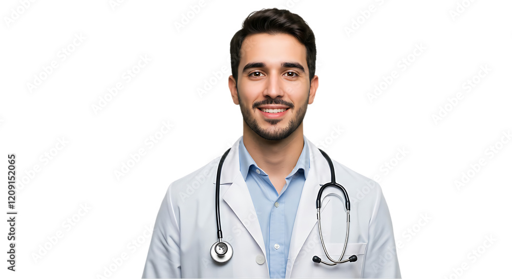 Faceless Healthcare Professional in Uniform on transparent white background, clipping path Faceless Healthcare Professional in Uniform on transparent white background, clipping path