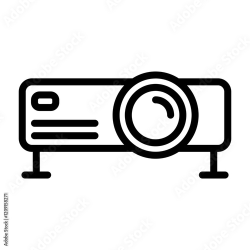 Projector Vector Line Icon Design