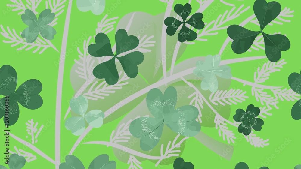 Obraz premium green Clovers background