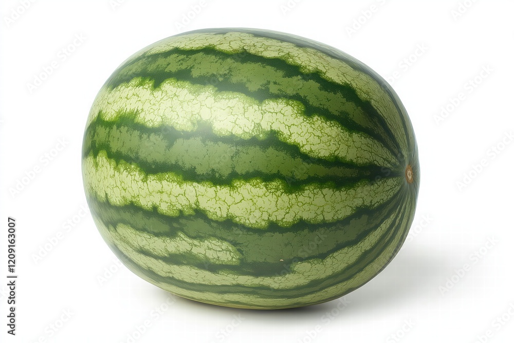 Fresh Whole Watermelon on White Background Fresh Whole Watermelon on White Background