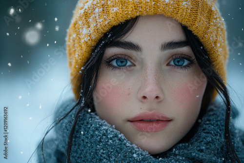Beautiful Woman In Winter H...