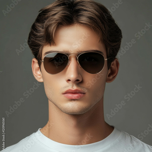 Man Wearing Sunglasses Isol...
