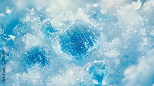 Ice Crystals Gleam: Winter's Frozen Beauty