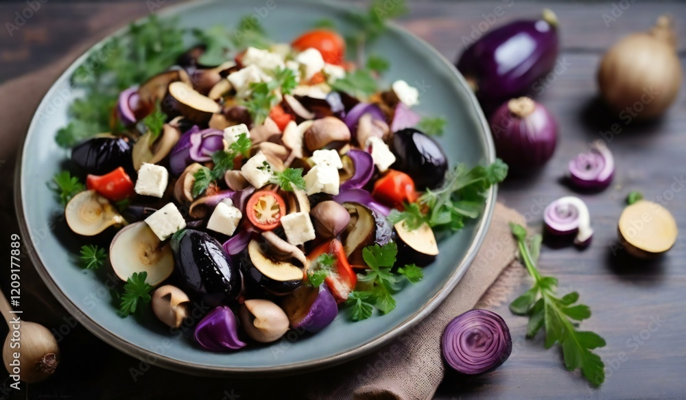 salad with cheese and olives salad with cheese and olives