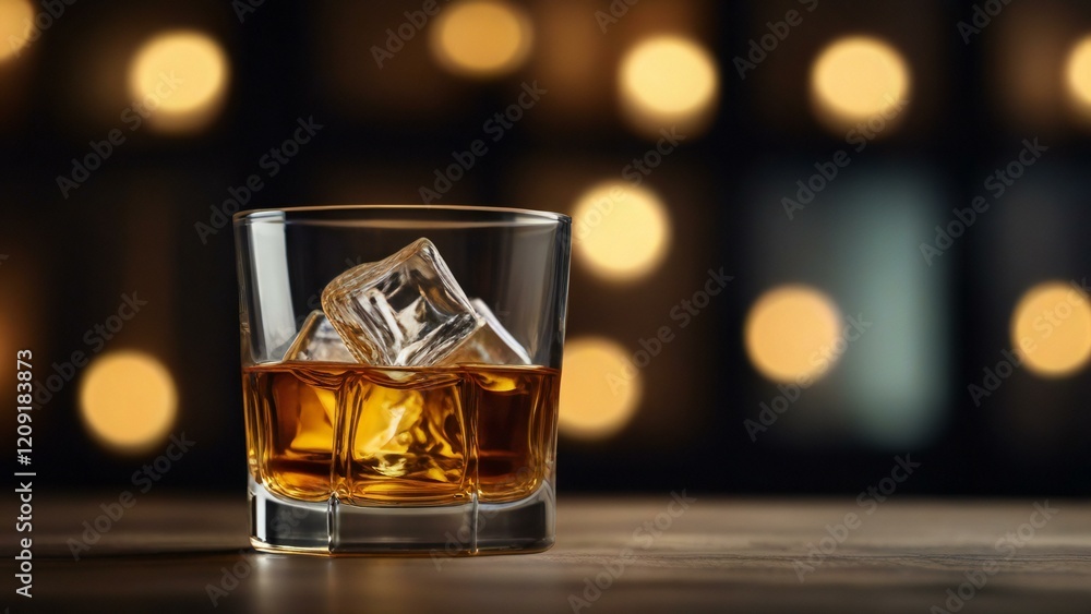 glass of whiskey on the table glass of whiskey on the table