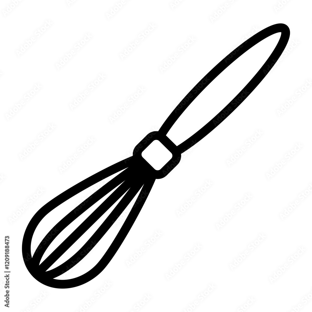 Obraz premium Whisk Vector Line Icon Design