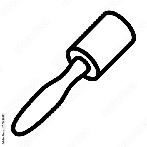 Lint Roller Vector Line Icon Design