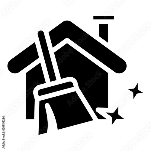 Cleaning glyph icon