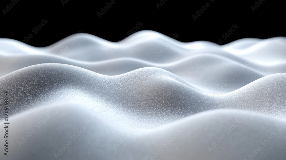 A close-up view of a snowy landscape with gentle undulations and a soft, white texture. A close-up view of a snowy landscape with gentle undulations and a soft, white texture.