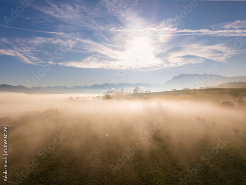 Foggy Neuenkirch Landscape