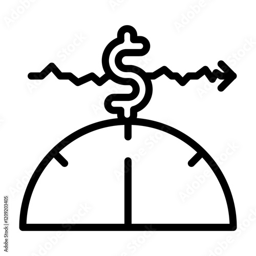 Economic Indicators Vector Line Icon Design