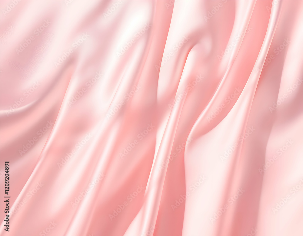 Fototapeta premium Soft Pink Silk Drapery: A Textured Delight