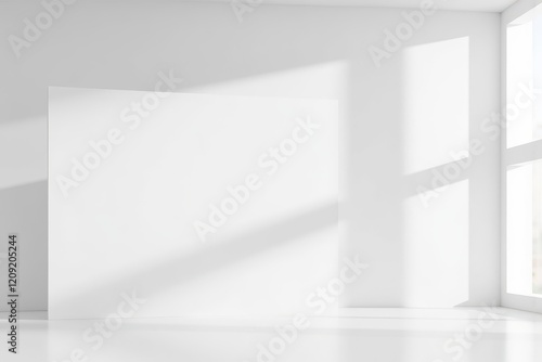 Wallpaper Mural Spacious White Studio with Bright Light and Large Empty Billboard for Creative Display and Design Projects Torontodigital.ca