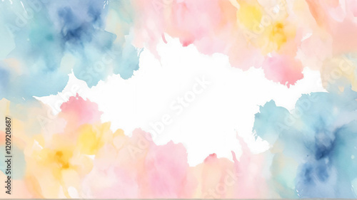 Gentle Pastel Watercolor Abstract Background