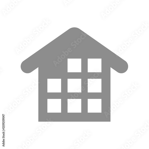 Warehouse vector icon. Simple storehouse or store symbol.