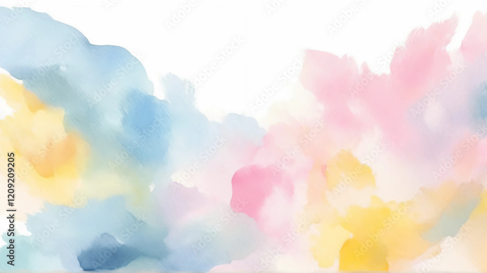 Fototapeta premium Gentle Pastel Watercolor Abstract Background