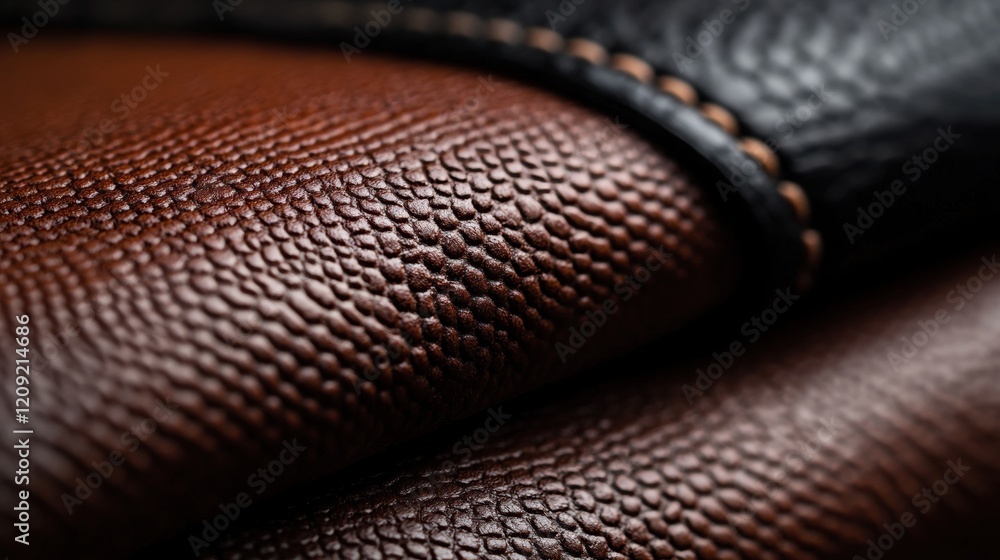 custom made wallpaper toronto digitalA close-up image of a brown leather surface with a textured pattern.