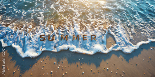 Beach with little wave and 