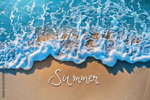 Beach with little wave and 