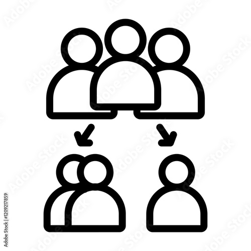 Breakout Room Vector Line Icon Design