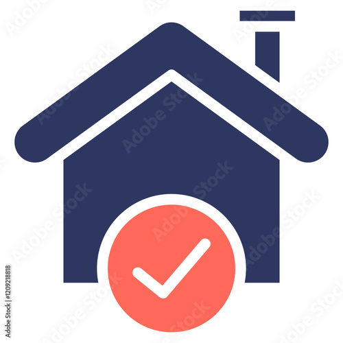 House glyph color icon