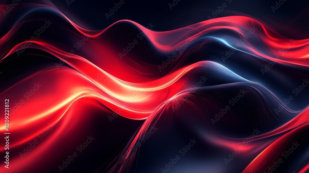 Fototapeta premium Glowing red black gradient background, dynamic textures texture, social media post, high contrast elements, Generative AI