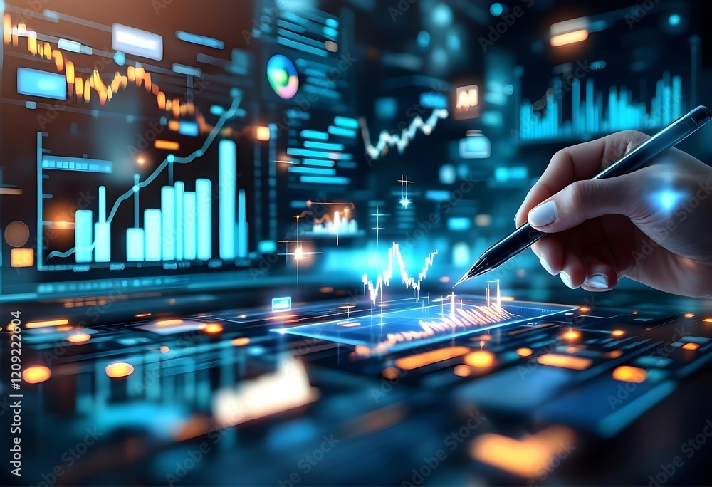 Hand Analyzing Financial Data on Interactive Interface Hand Analyzing Financial Data on Interactive Interface
