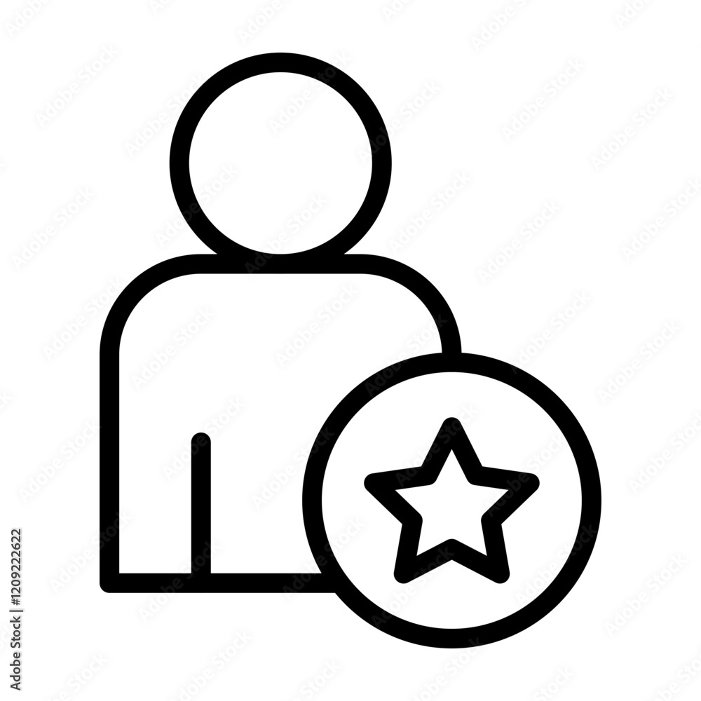 Reviewer Profile Vector Line Icon Design Reviewer Profile Vector Line Icon Design