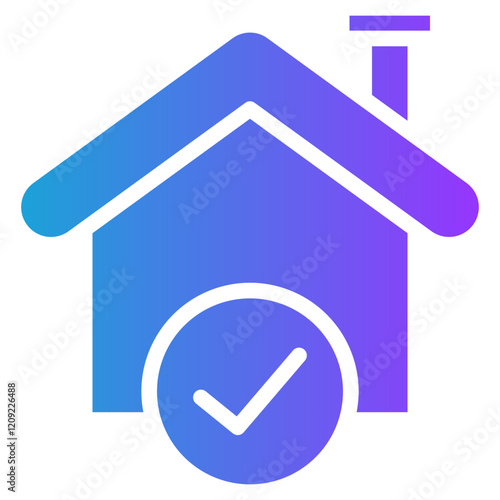 House glyph gradient icon