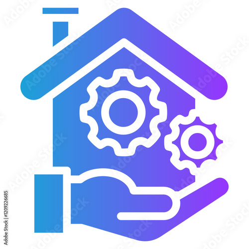 Property Management glyph gradient icon